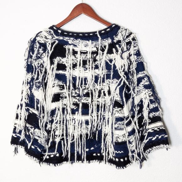 Oscar De La Renta Women’s Sweater Artisanal Avant Garde Handknit Fringe Size XL - Picture 2 of 8